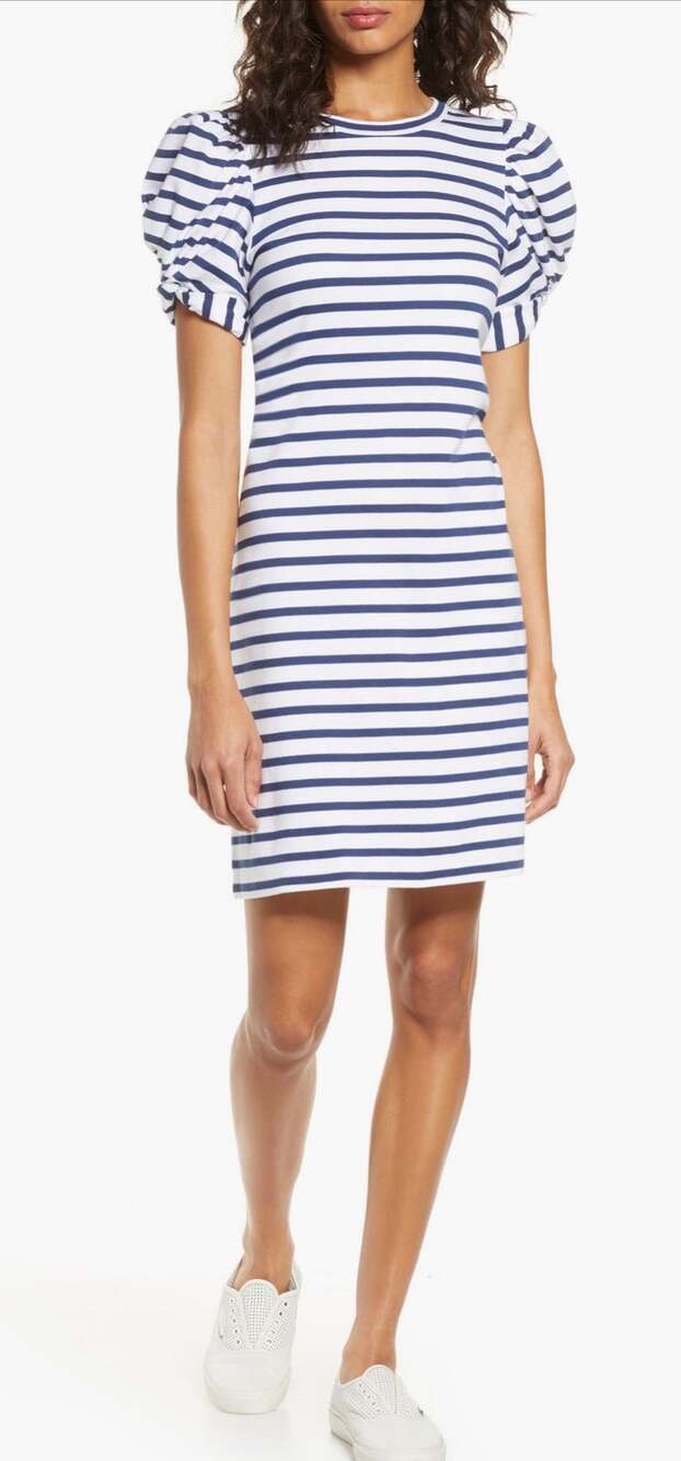Lilly Pulitzer Mini Dress Blue & White Stripe Annabella T-Shirt New